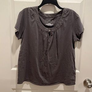 Cacique Sleepwear Gray PJ Top 14/16